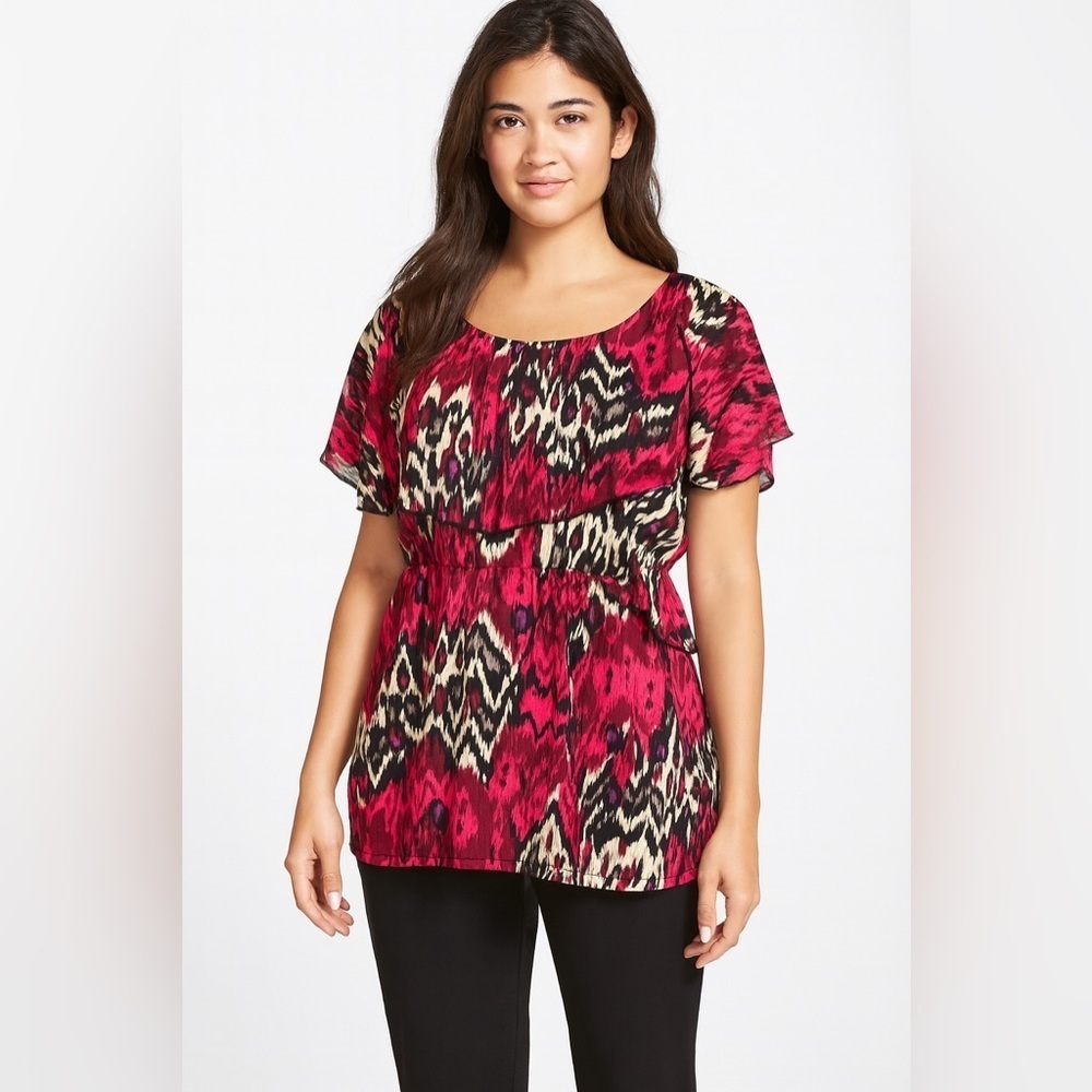 NWT Beverly Drive blouse extra large pink purple